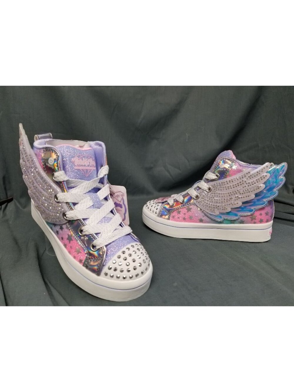 Skechers Twi-Lites Light-Ups 2.0 Pink White Girls Size 3 Brand New NO Box !!